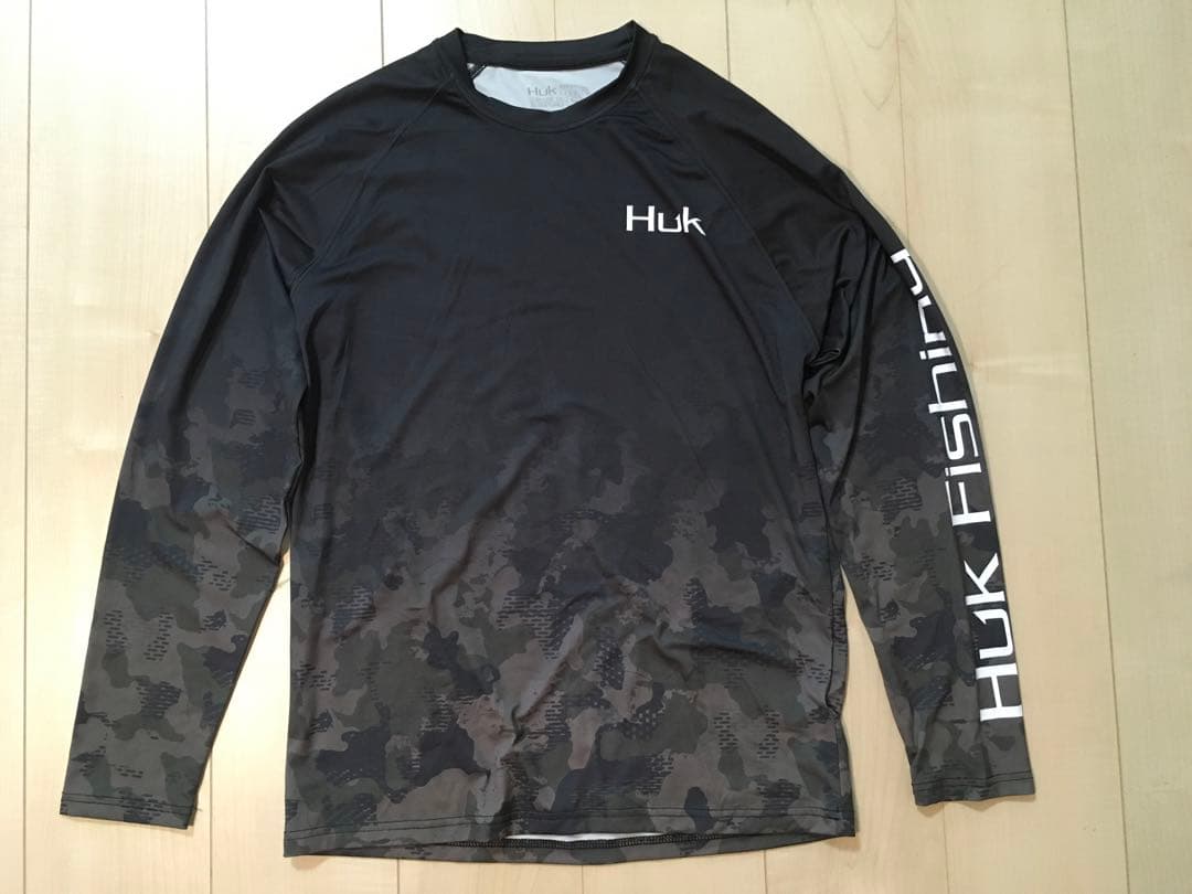 Huk Fishingフィッシングシャツ ブラックバス柄 M（L）
